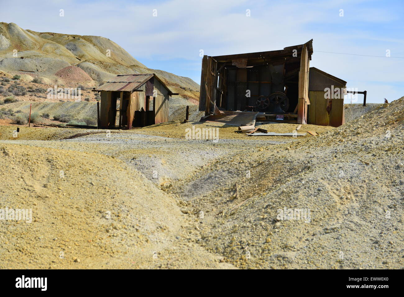 Goldfield, Nevada Goldbergbau Altstadt, wo das Gold in der ersten Hälfte des 20. Jahrhunderts beendet Stockfoto