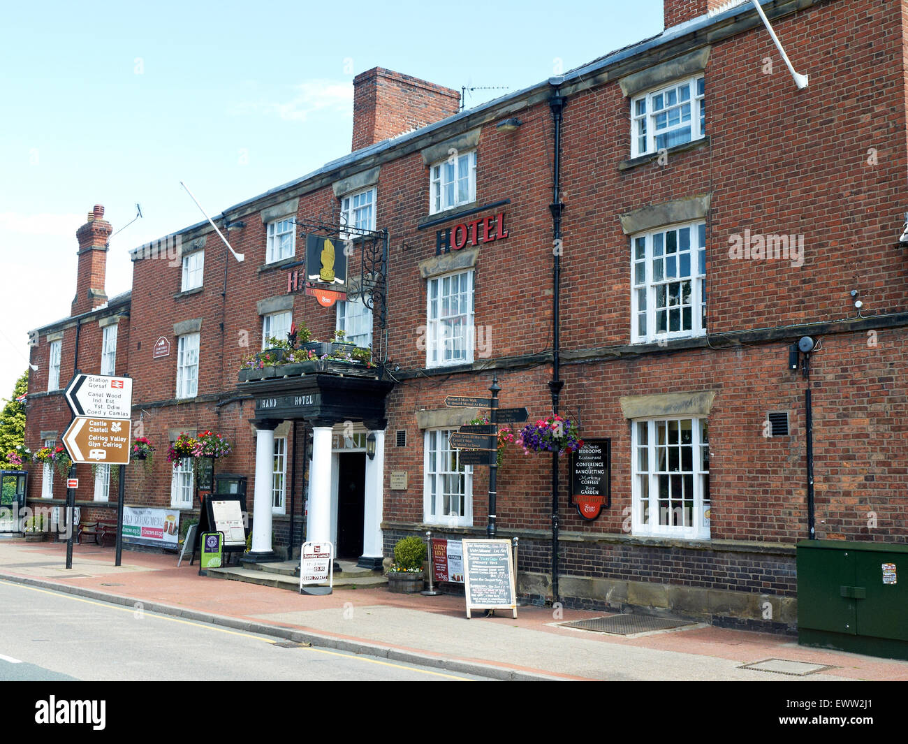 Hand-Hotel in Chirk Wales UK Stockfoto