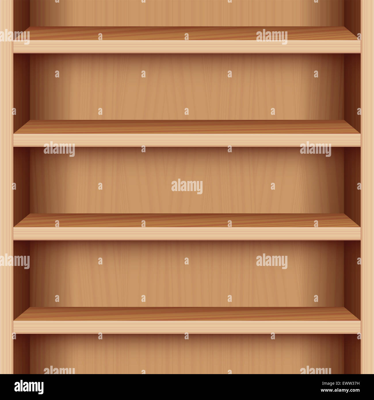 Abbildung aus einem Buch Gehäuse mit Holzmaserung - endlos erweiterbar aufwärts und abwärts. Stockfoto