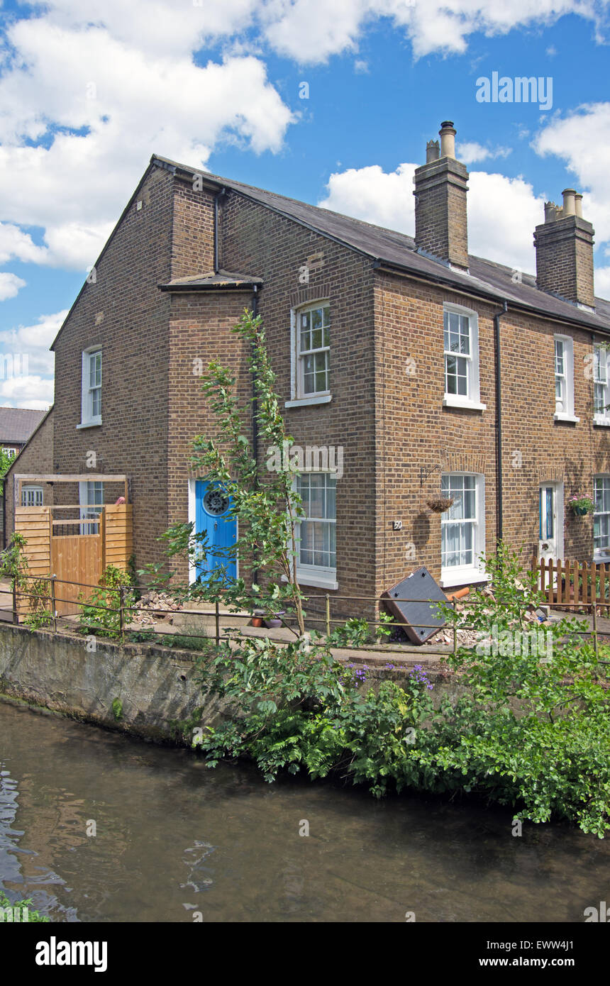 Haus Hertford Hertfordshire River Lee River Lea Stockfoto