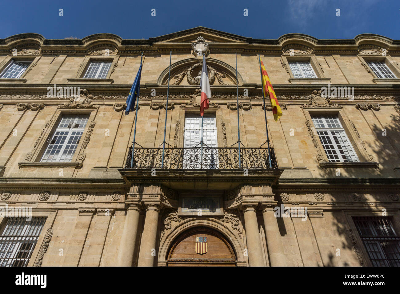 Markt Platz, Rathaus, Hôtel de Ville, Aix-en-Provence Stockfoto