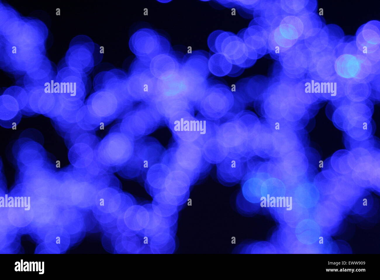 Blue Christmas Lights, Straßburg, Frankreich. Stockfoto