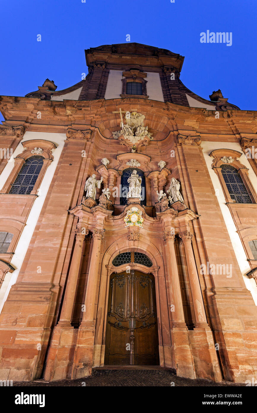 Augustinerkirche bei Sonnenuntergang. Mainz, Rheinland-Pfalz, Deutschland Stockfoto