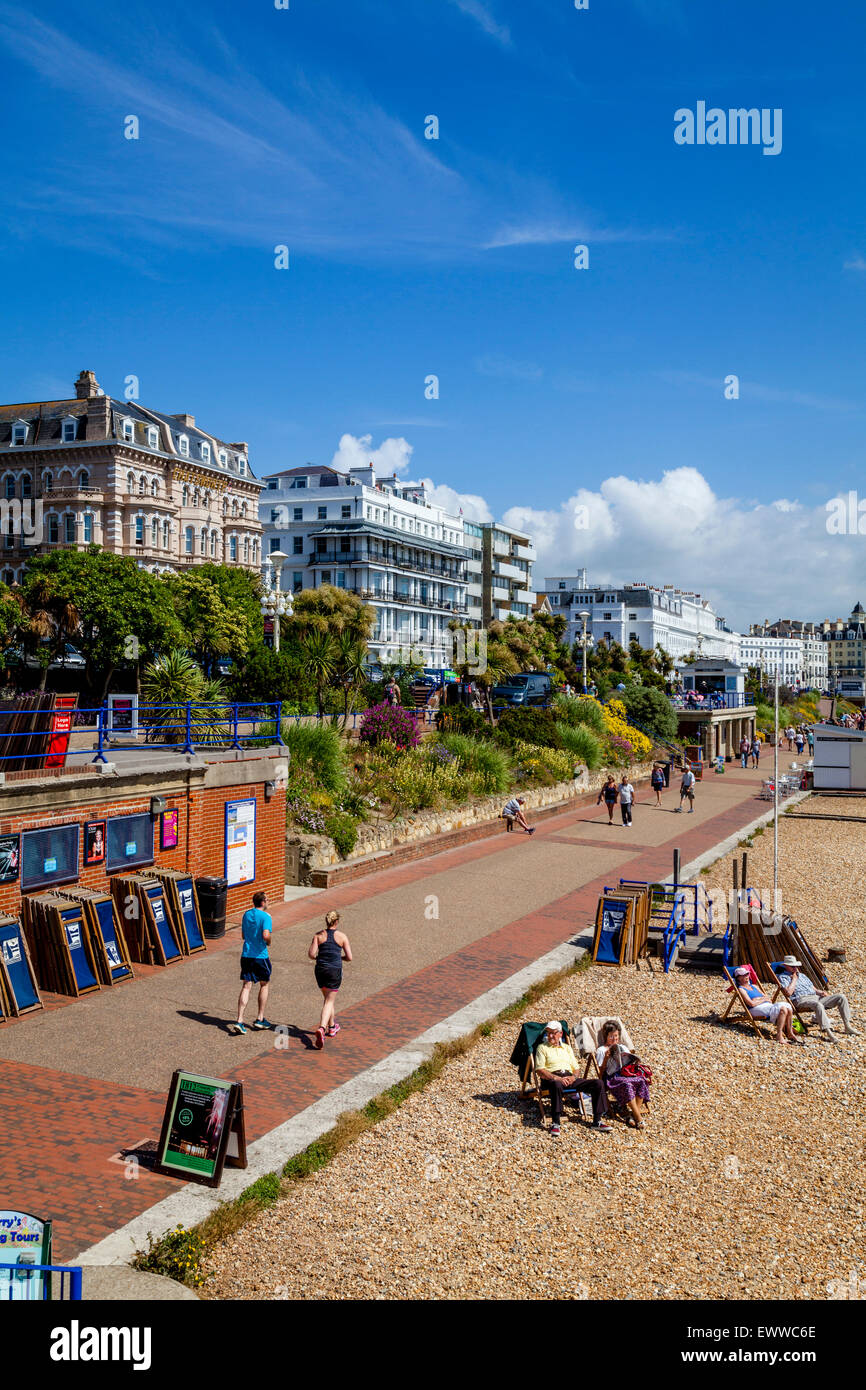 Die Strandpromenade, Eastbourne, Sussex, UK Stockfoto