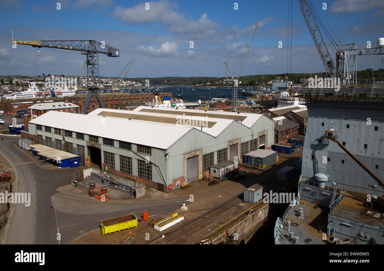 Hafen und Docks in Falmouth, Cornwall, England, UK Stockfoto