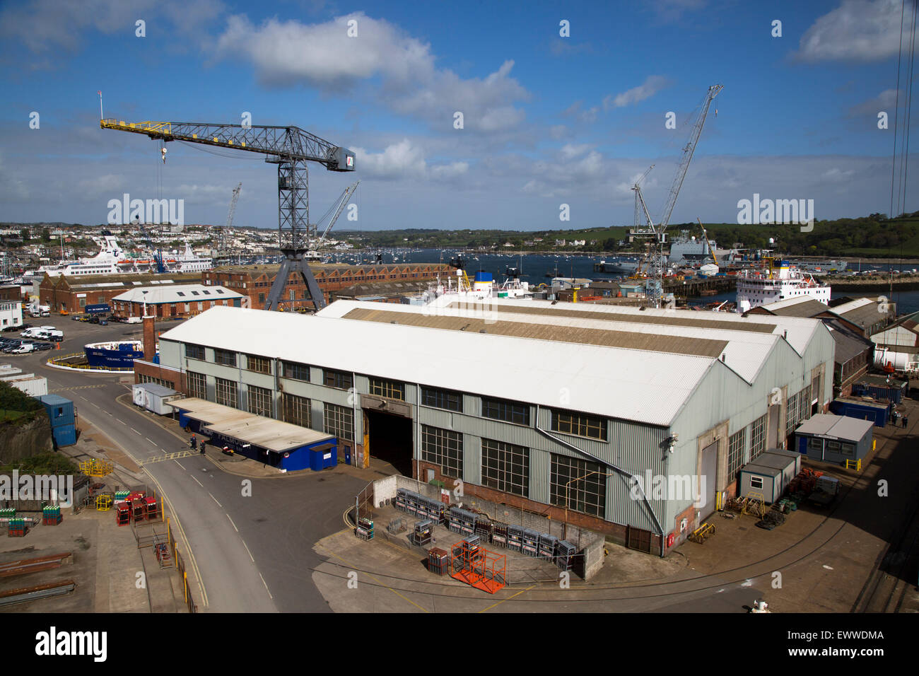 Hafen und Docks in Falmouth, Cornwall, England, UK Stockfoto