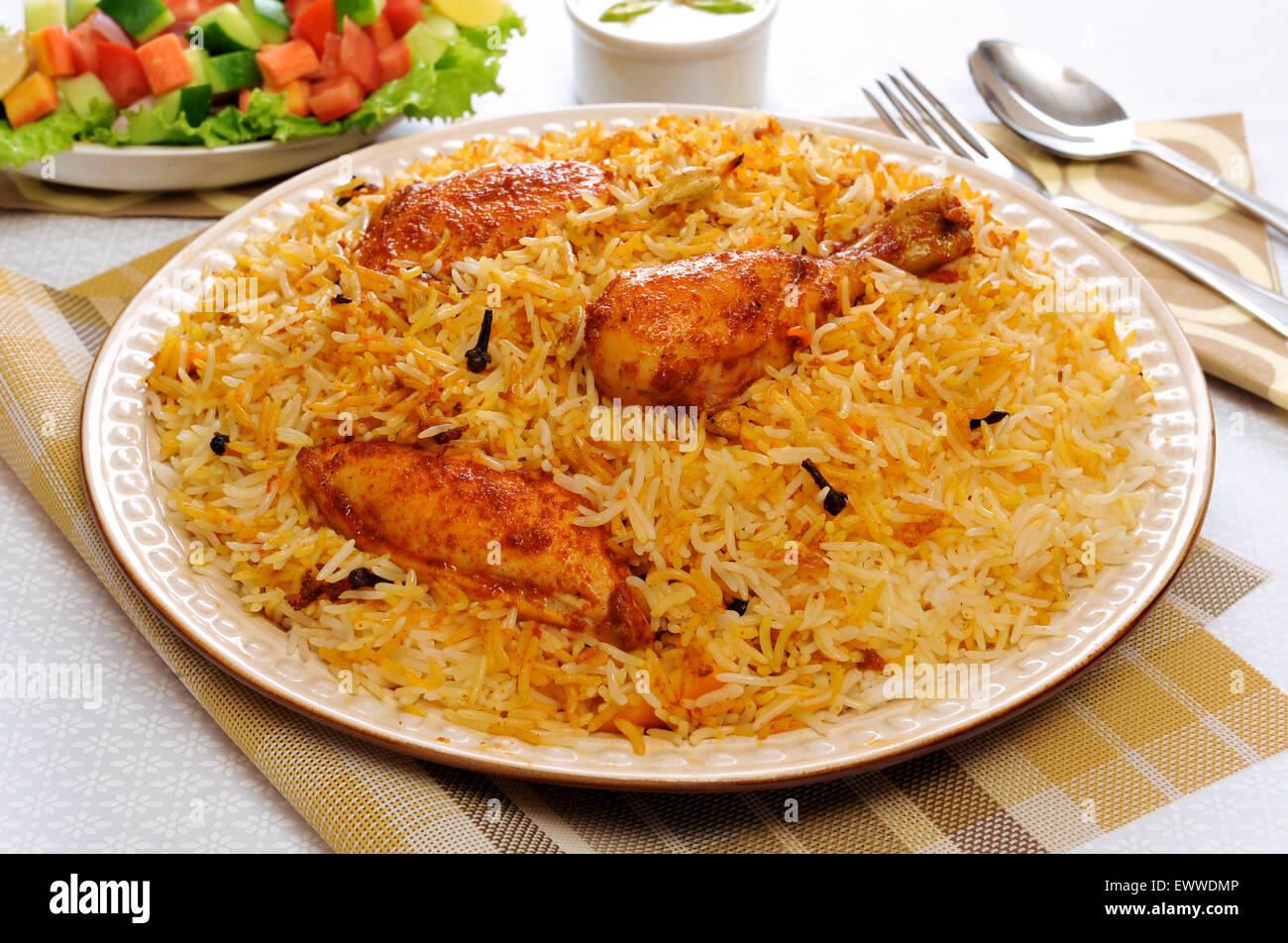 Bombay Chicken Biryani-7 Stockfoto