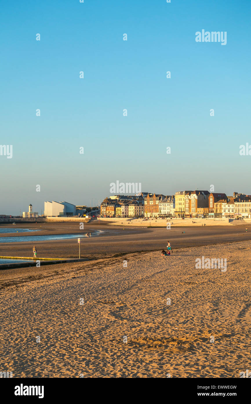 Margate Meer Sand Abend leichte Kent UK Stockfoto