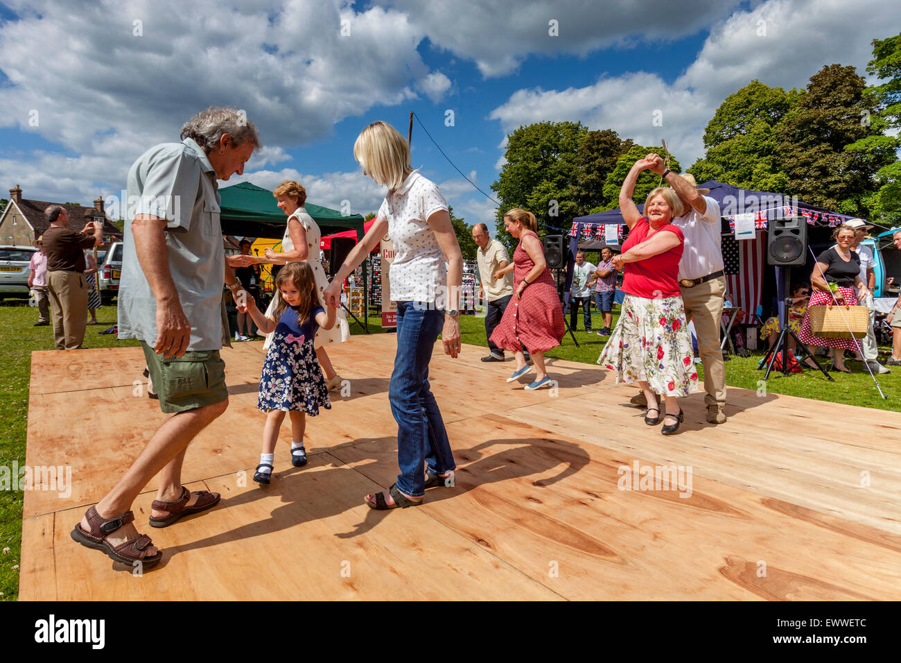 P J-Tanz-Club führen Sie an der jährlichen Nutley Village Fete, Nutley, Sussex, UK Stockfoto