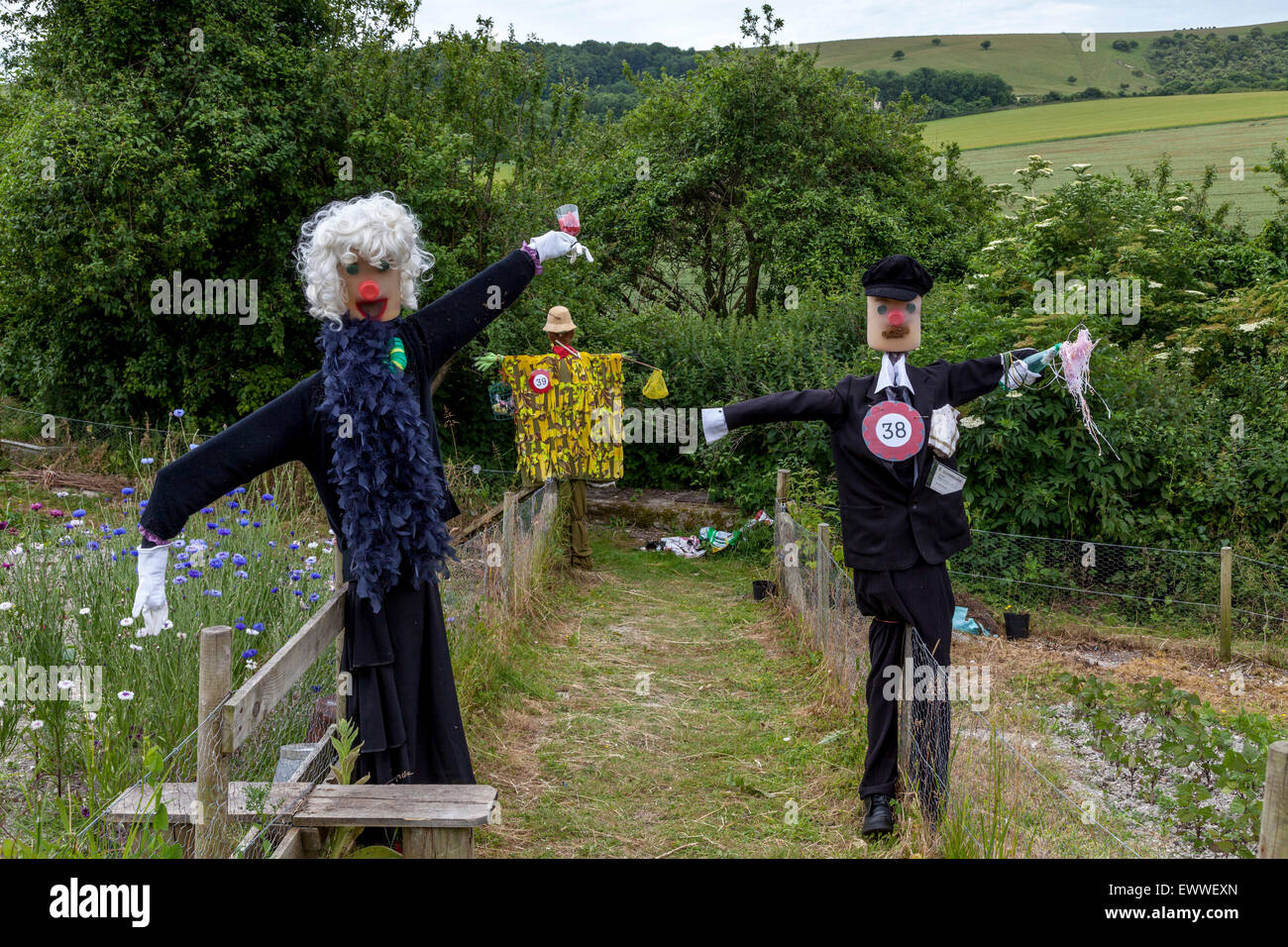 Ringmer Scarecrow Festival, Ringmer, Sussex, UK Stockfoto