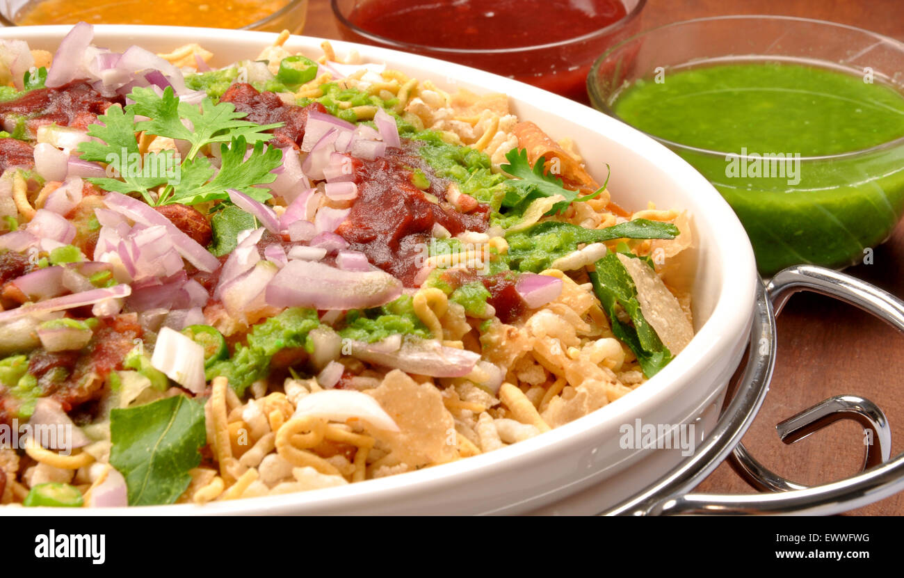 BHEL Puri hautnah Stockfoto