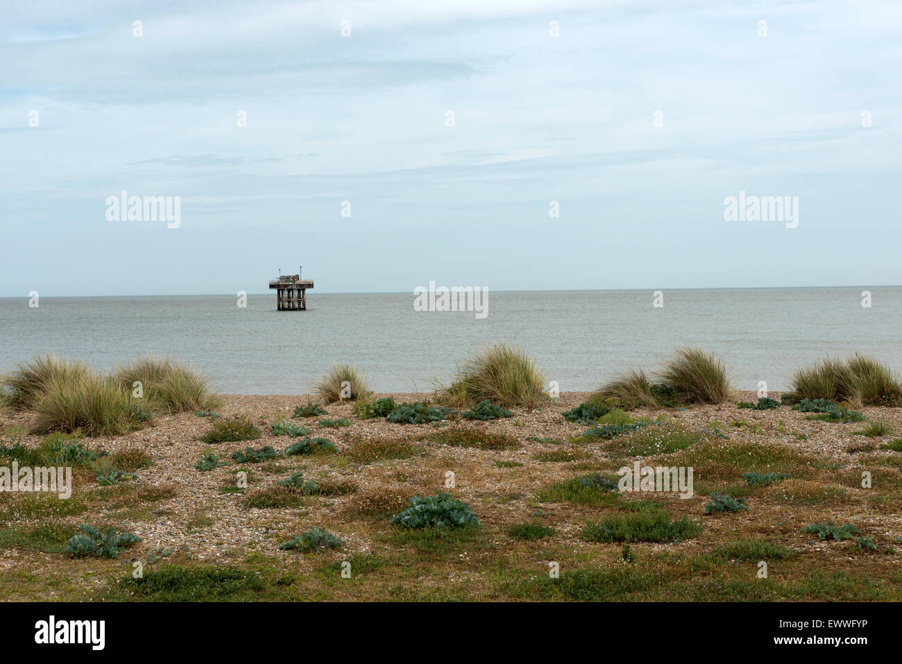 Wasser-Auslauf-Rig für Kernkraftwerks Sizewell B, Suffolk, UK. Stockfoto