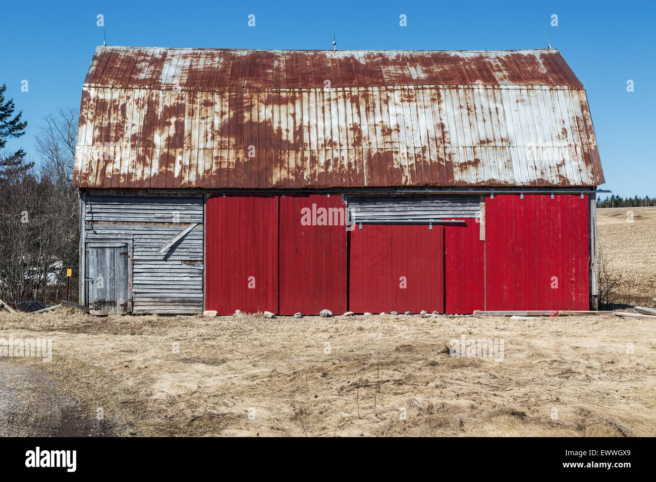 Eine rustikale Scheune im ländlichen Amerika. Stockfoto
