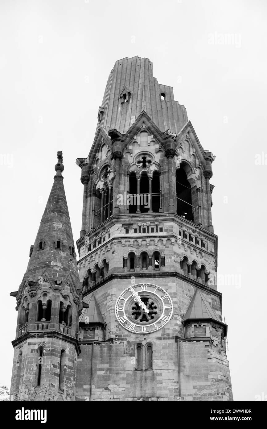 Eine zerstörte Kirche Berlin Deutschland 2. Weltkrieg Stockfoto