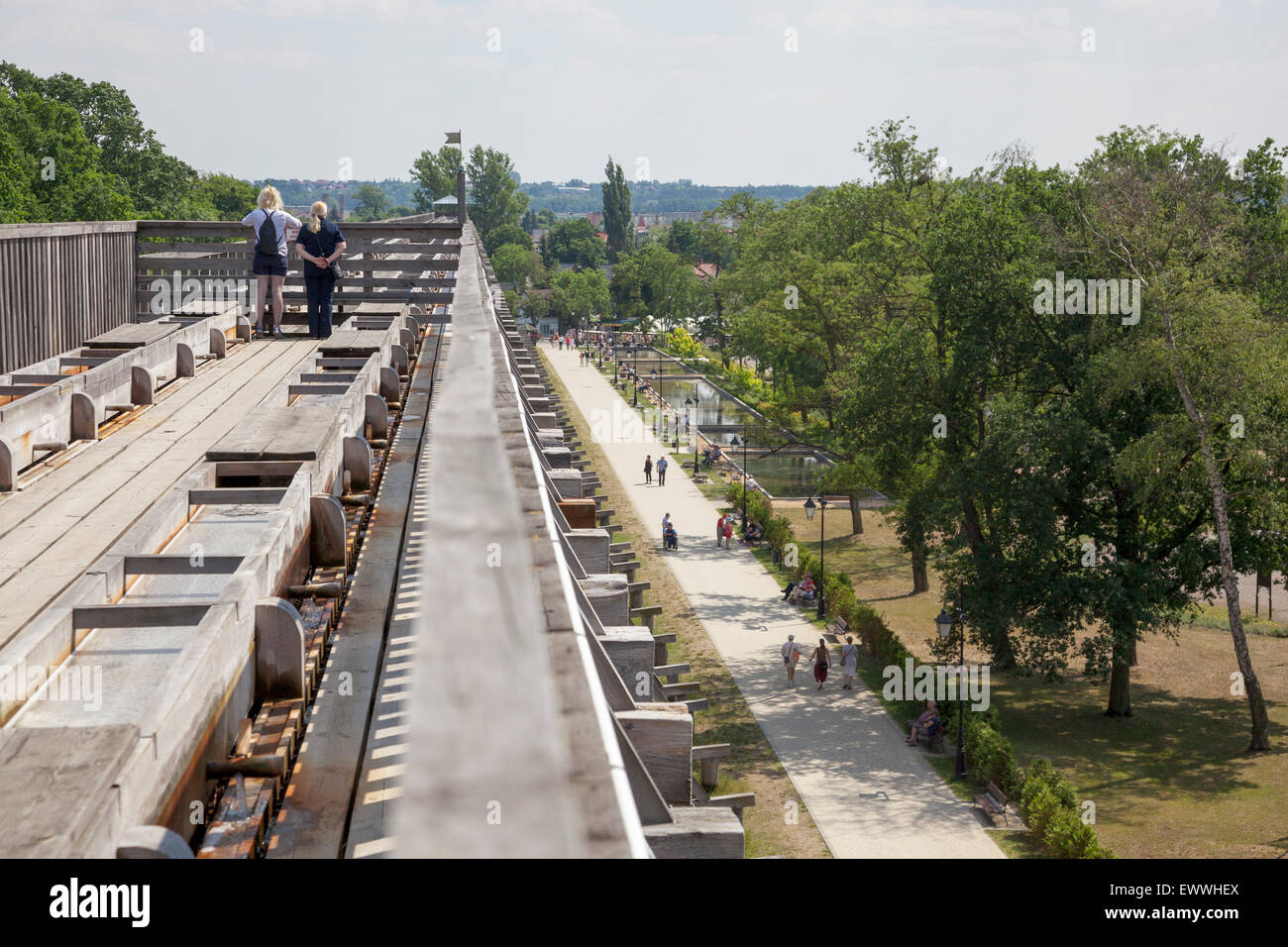 Gradierwerk in Ciechocinek Salinen - Ciechocinek, Polen Stockfoto