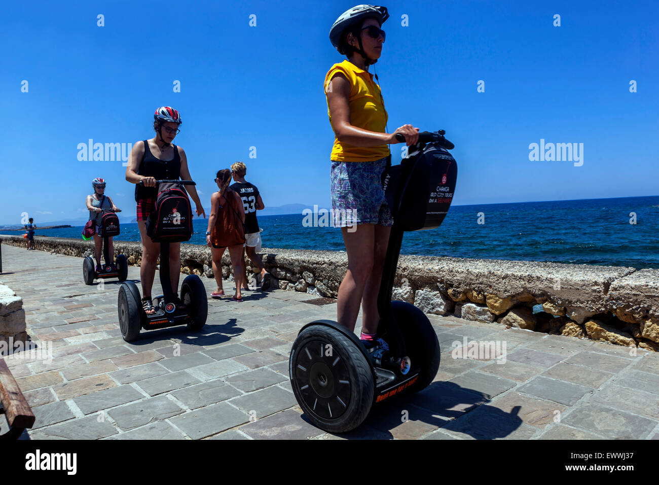 Menschen Chania Kreta Touristen Griechenland Urlauber Stockfoto