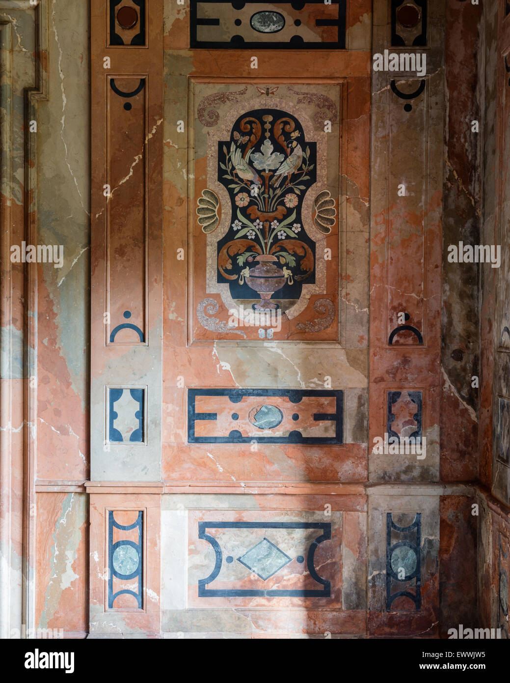 Detail der dekorativen Marmor Wandpaneel Stockfoto
