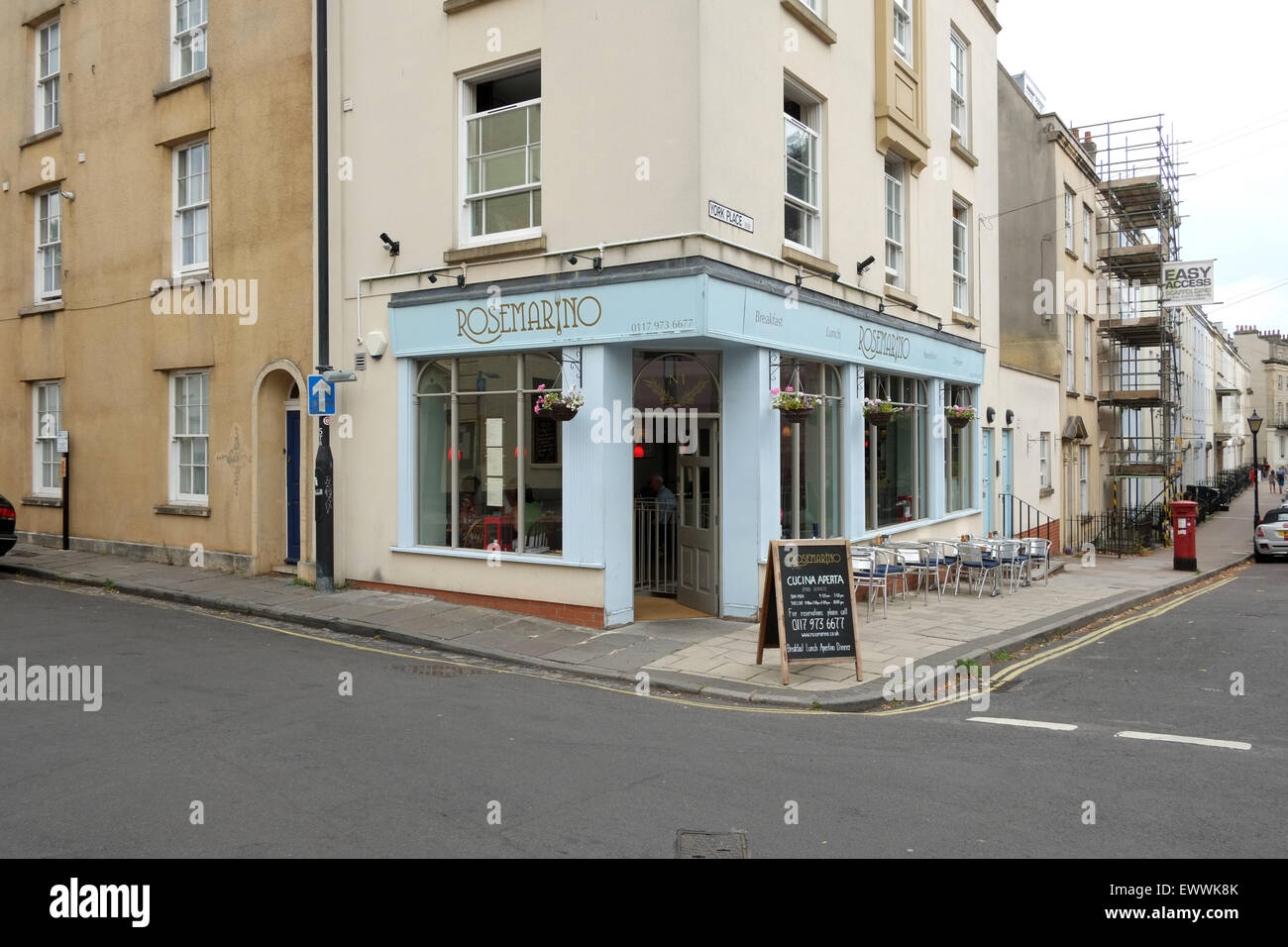 Rosemarino Award Essen italienischen Café und Restaurant in Bristol, BS8, Stockfoto