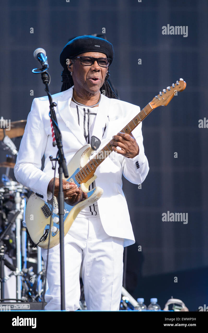Nile Rodgers und Chic spielt Britische Sommerzeit Hyde Park 2015 auf 21.06.2015.   Personen im Bild: Nile Rodgers. Bild von JEP Musik Photography Stockfoto