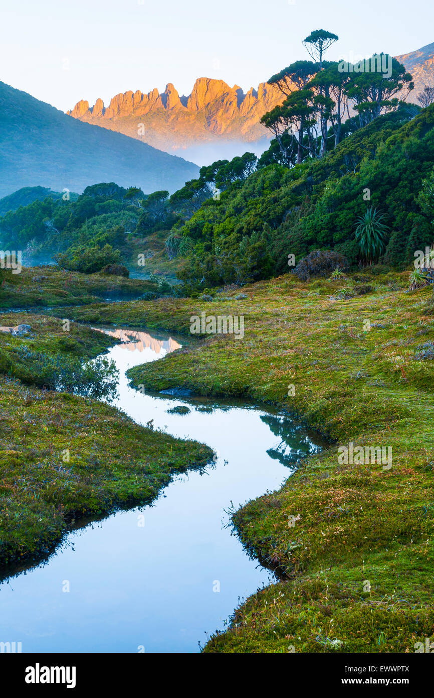 Blick auf Mt. La Perouse, Southwest-Nationalpark - Tasmanien - Australien Stockfoto