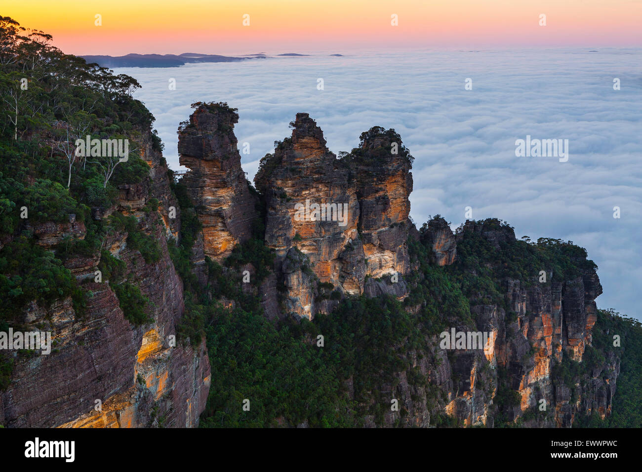 Die drei Schwestern - Blue Mountains National Park - NSW - Australien Stockfoto