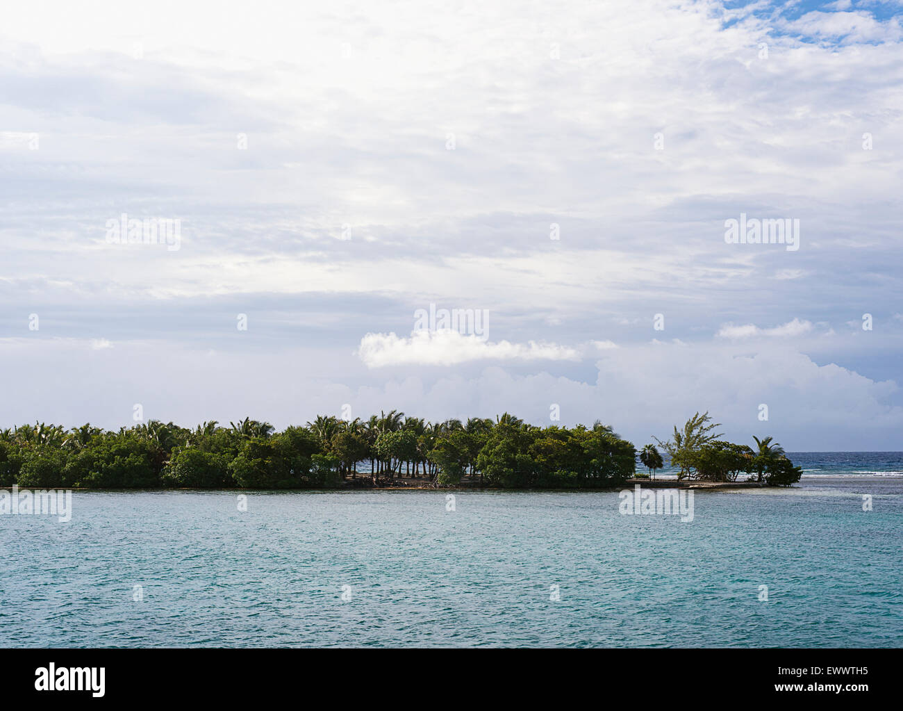 Die Spitze des Turneffe Islands in Belize. Stockfoto