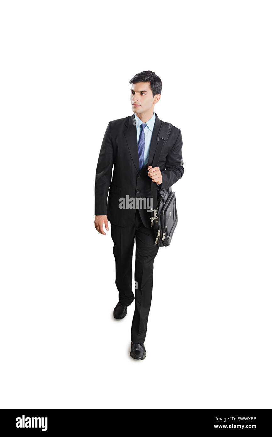 1 indische Business Man Walking Stockfoto
