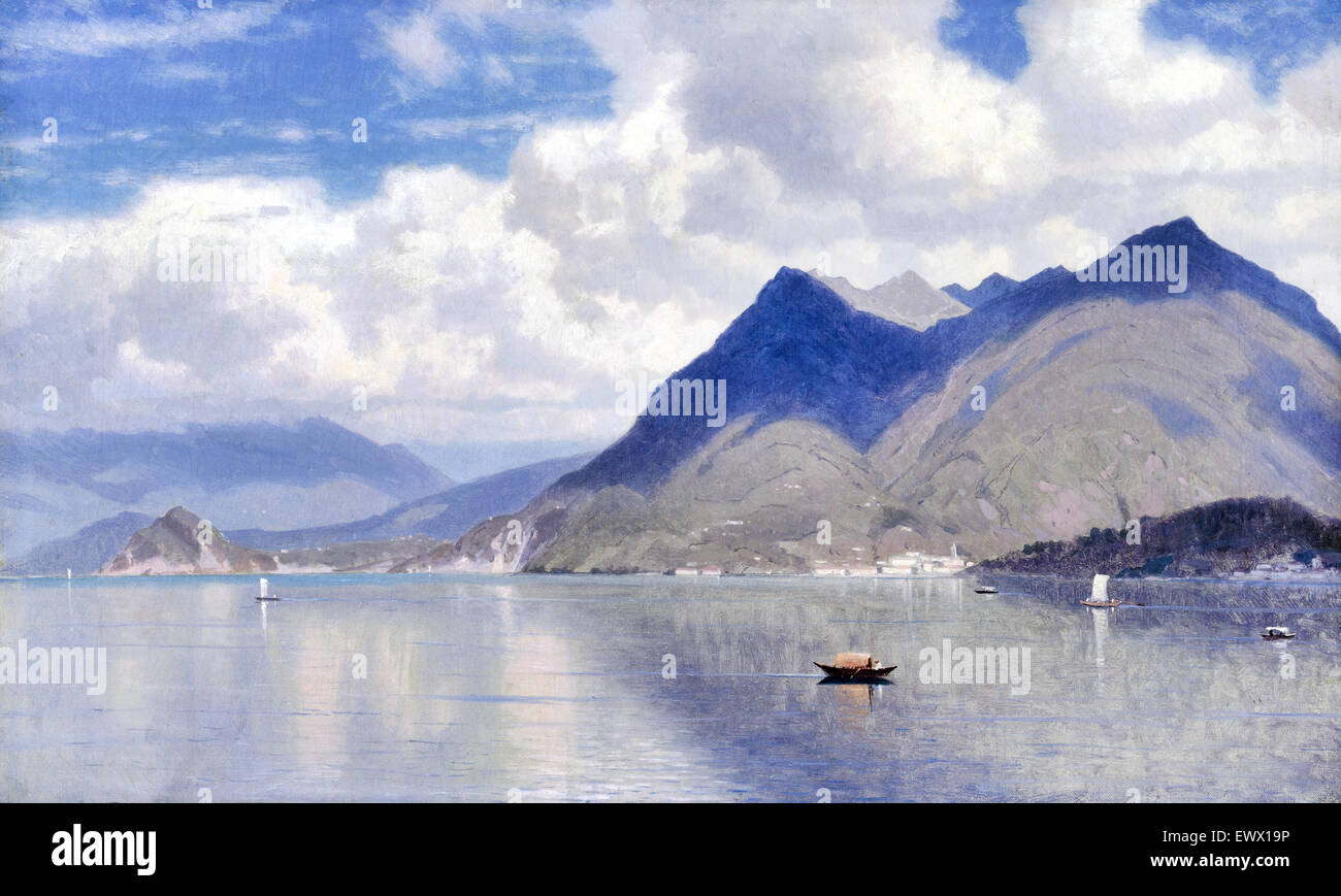 William Stanley Haseltine, Lago Maggiore. Ca. 1867. Öl auf Leinwand. Smithsonian American Art Museum, Washington, D.C., USA. Stockfoto