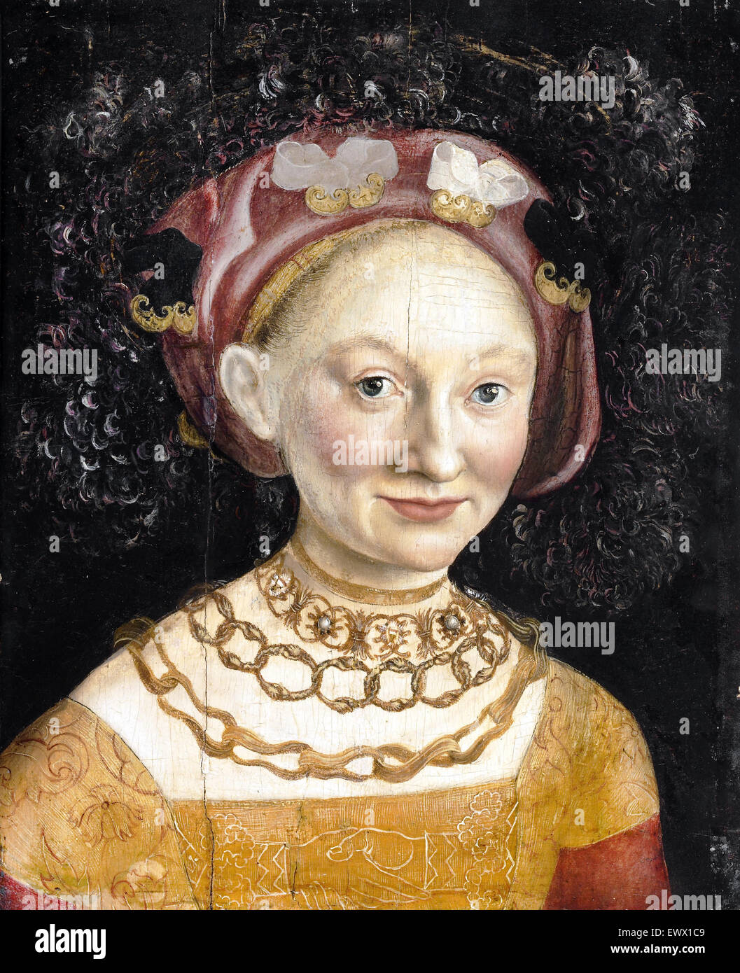 Hans Krell, Emilia Prinzessin von Sachsen. Ca. 1530. Öl auf Holz. Walker Art Gallery, Liverpool, England. Stockfoto