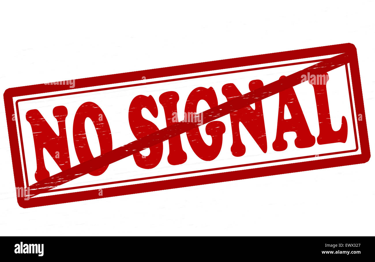 Stempel mit Text kein Signal innen, Abbildung Stockfoto