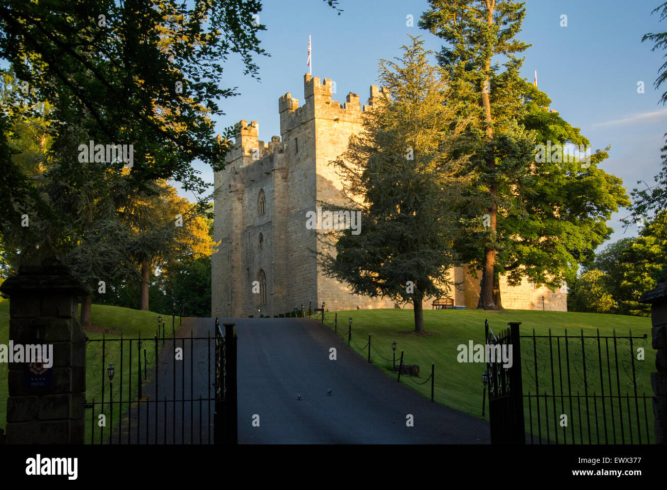 Langley Castle Stockfoto