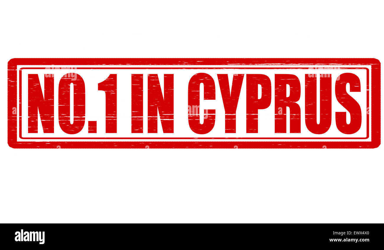 Stempel mit Text niemand in Zypern in Abbildung Stockfoto