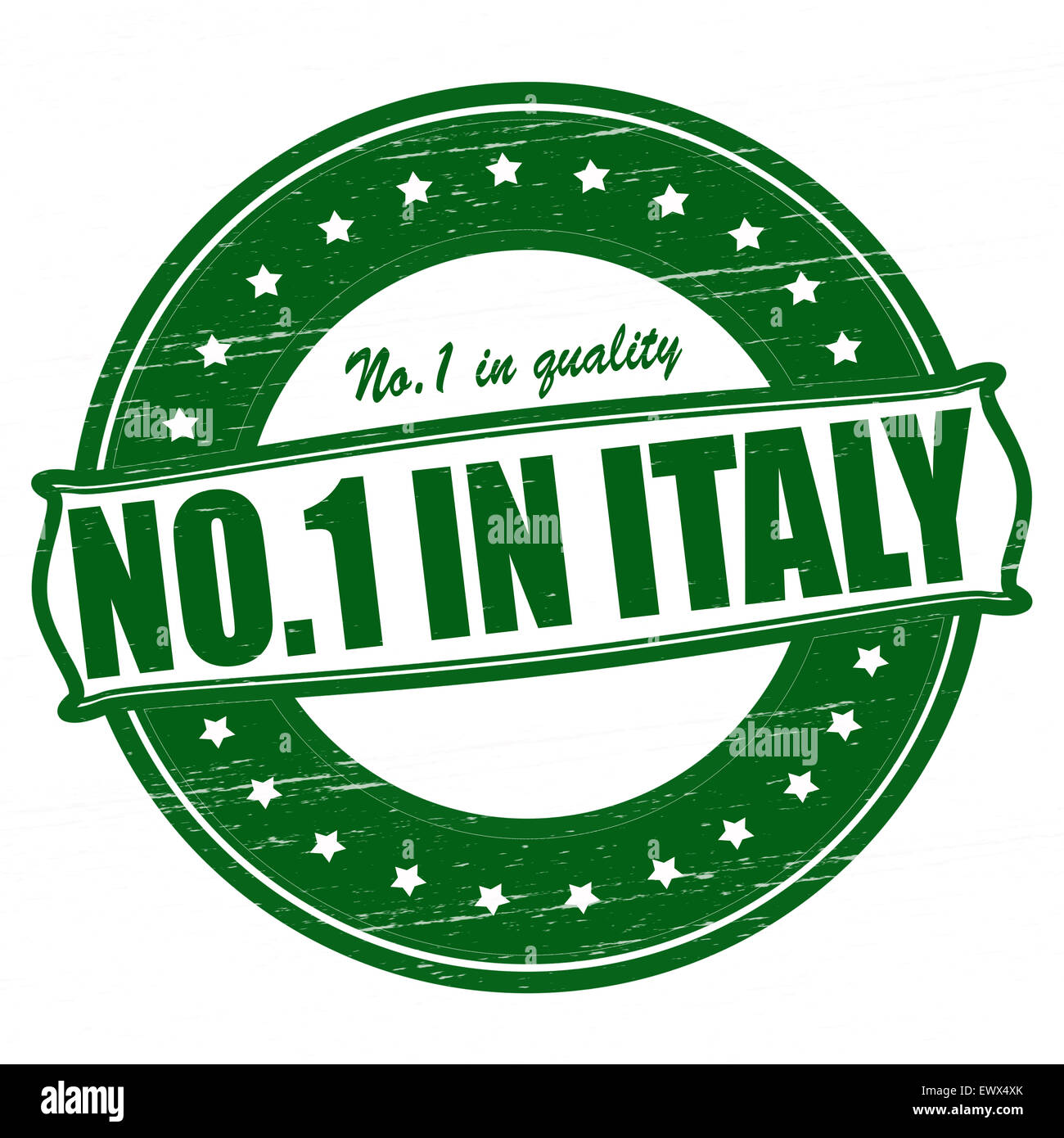 Stempel mit Text niemand in Italien innen, Abbildung Stockfoto