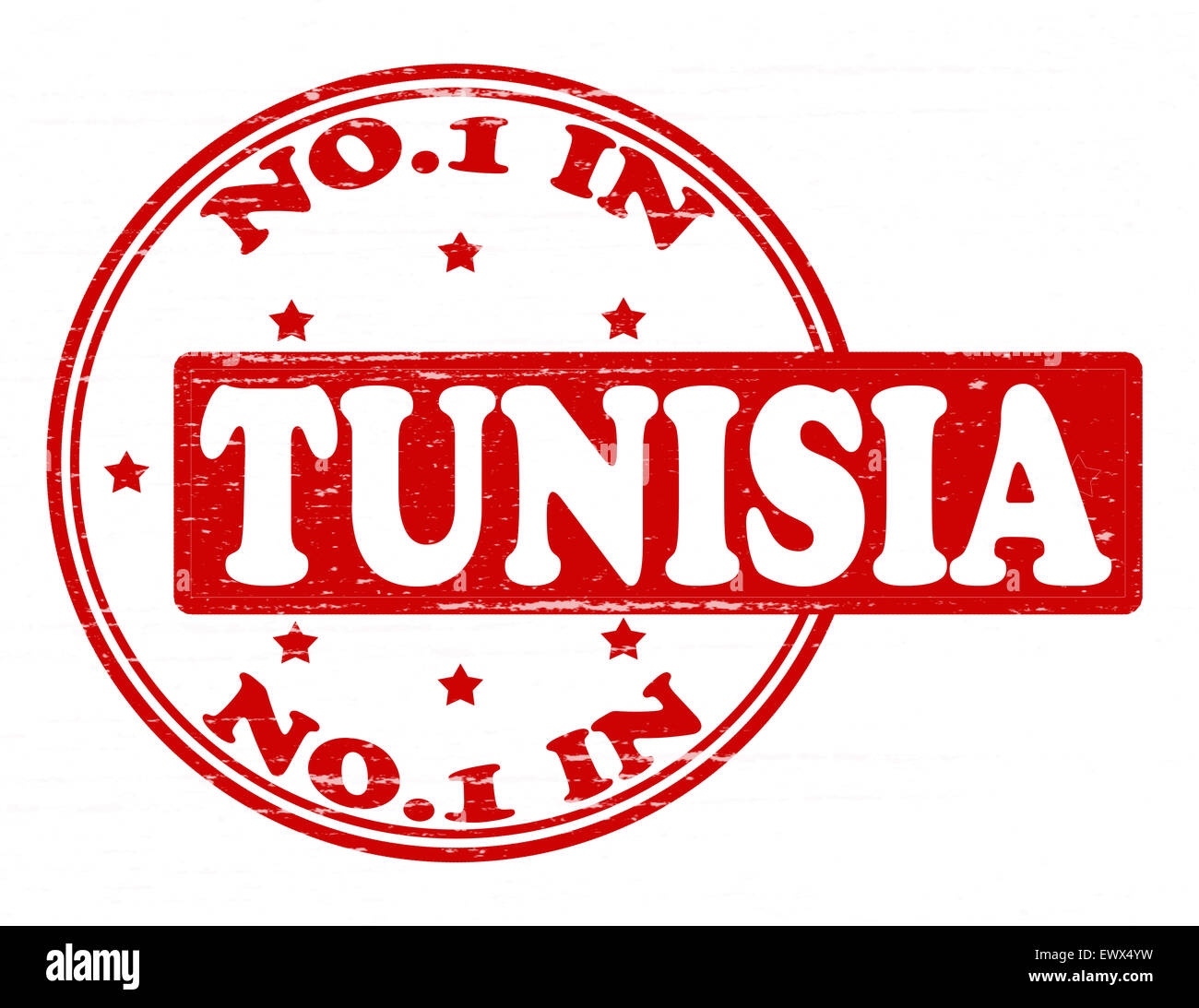 Stempel mit Text niemand in Tunesien in Abbildung Stockfoto