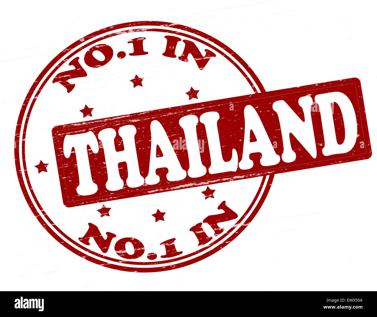 Stempel mit Text in Thailand niemand drinnen, Abbildung Stockfoto