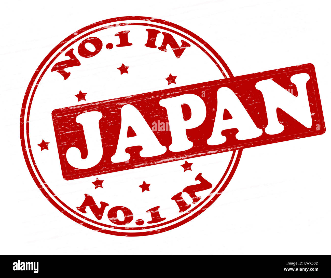 Stempel mit Text in Japan niemand drinnen, Abbildung Stockfoto