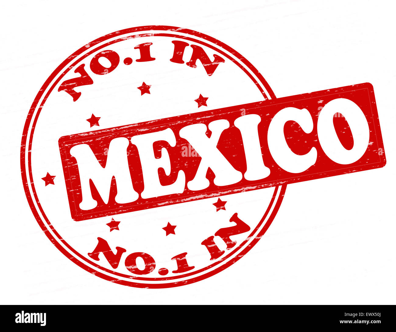 Stempel mit Text niemand in Mexiko innen, Abbildung Stockfoto