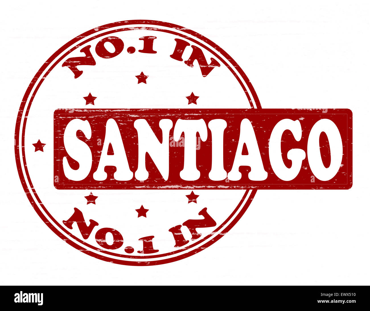 Stempel mit Text niemand in Santiago innen, Abbildung Stockfoto
