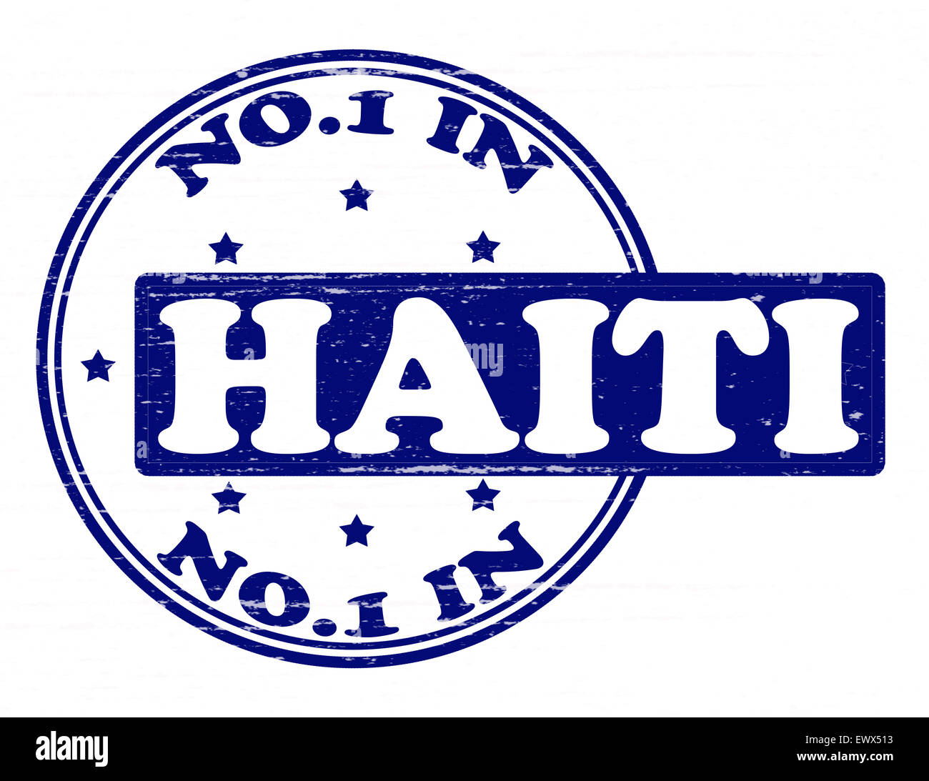 Stempel mit Text niemand in Haiti in Abbildung Stockfoto