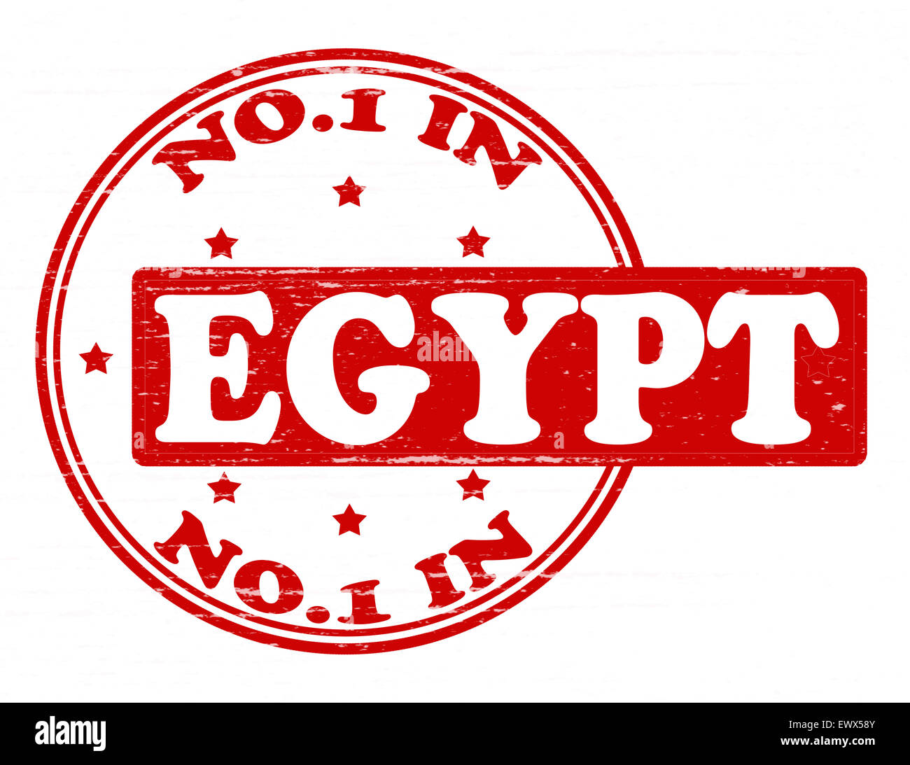 Stempel mit Text niemand in Ägypten innen, Abbildung Stockfoto
