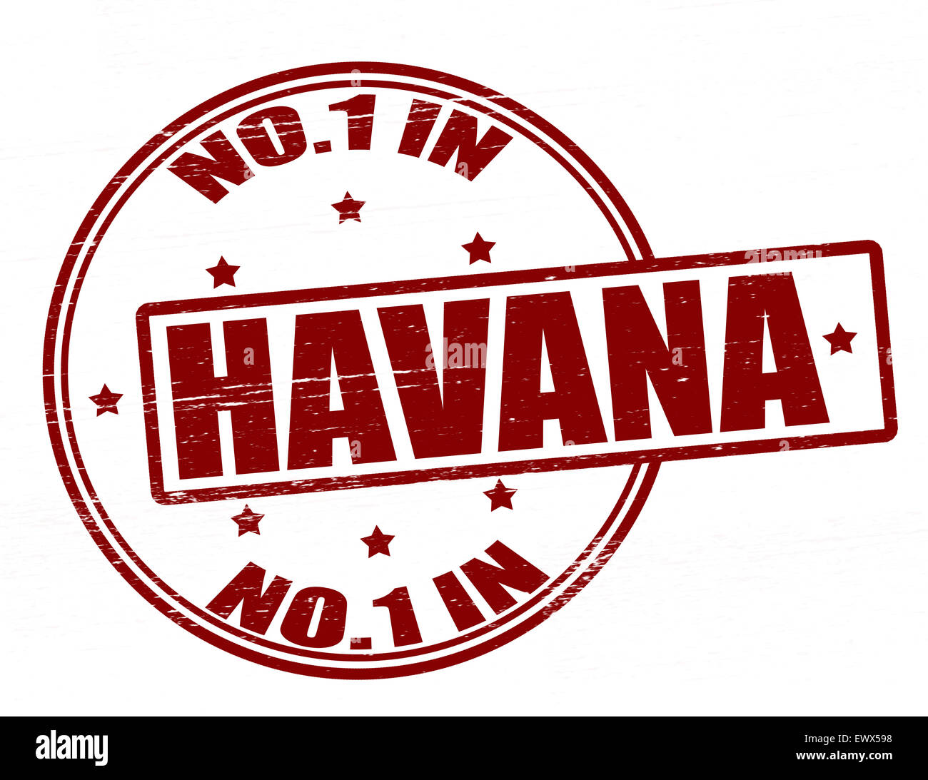 Stempel mit Text niemand in Havanna in Abbildung Stockfoto