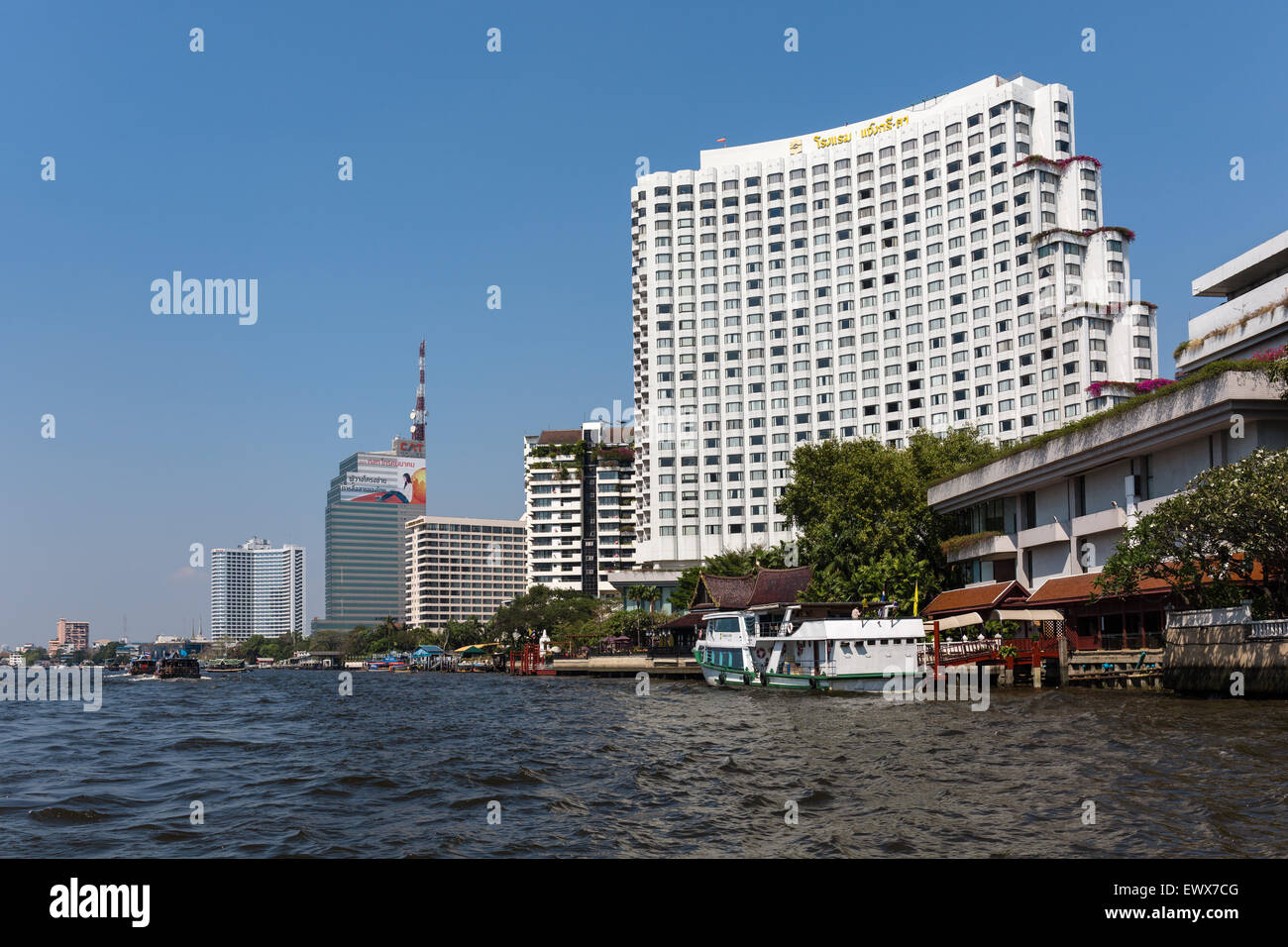 Shangri-La Hotel, Menam Chao Phraya-Flusses, Bangkok, Thailand Stockfoto