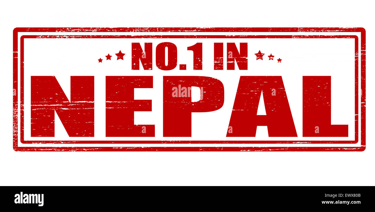 Stempel mit Text niemand in Nepal Abbildung Stockfoto