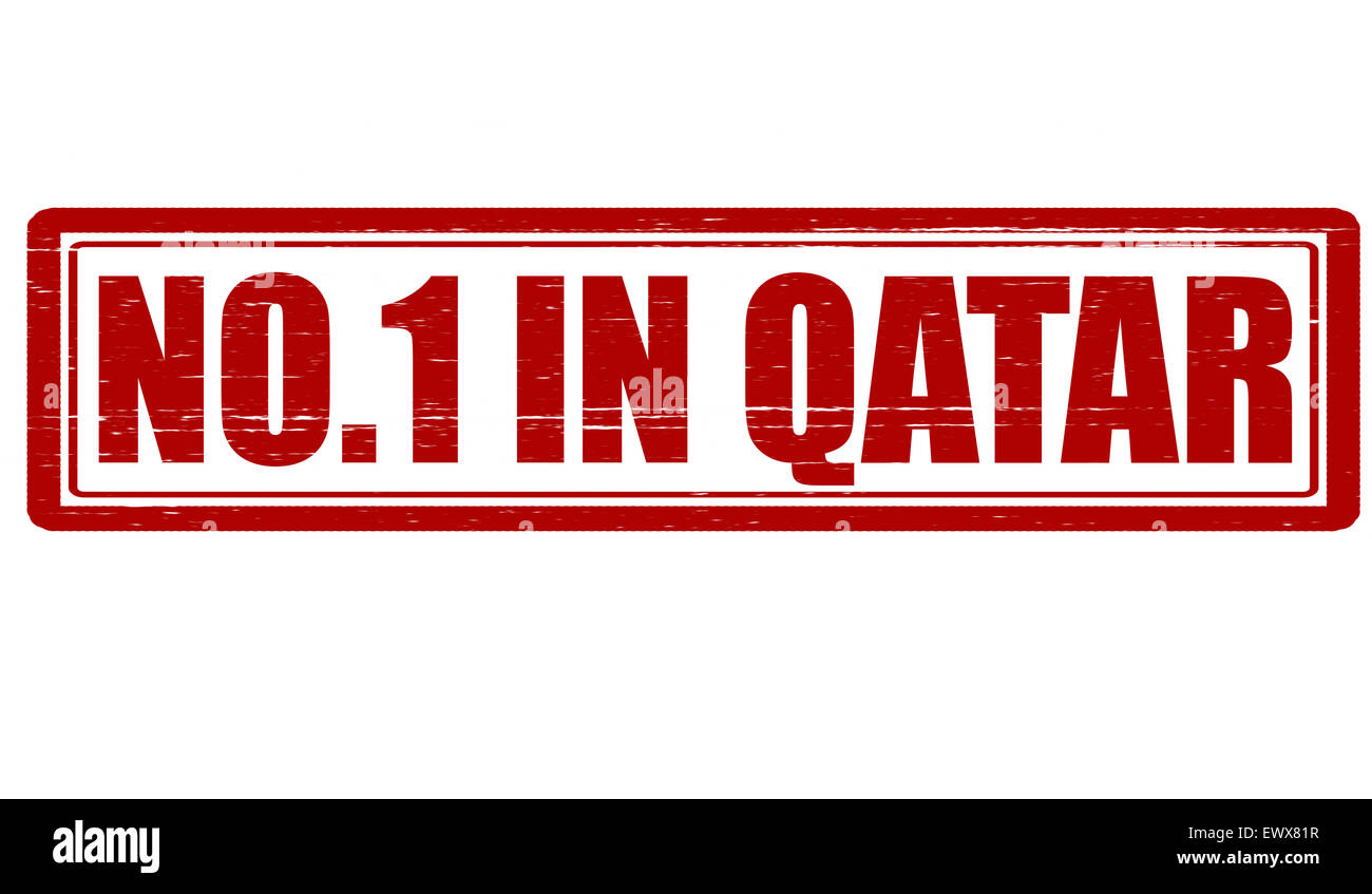Stempel mit Text niemand in Katar Abbildung Stockfoto
