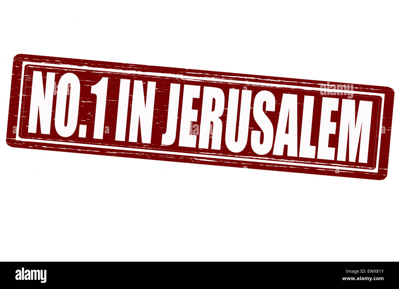 Stempel mit Text niemand in Jerusalem Abbildung Stockfoto