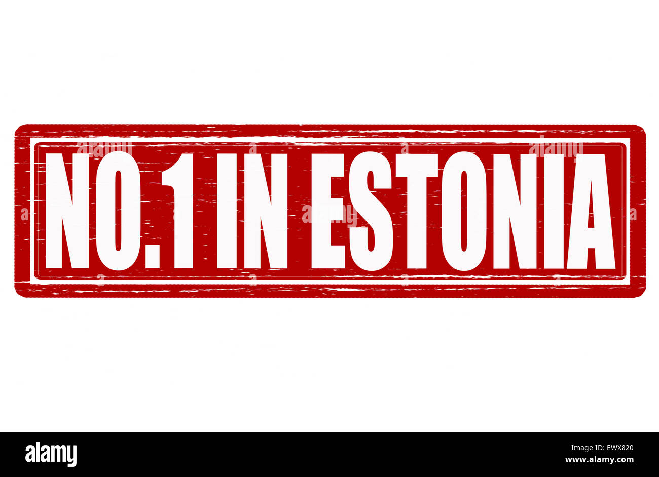 Stempel mit Text niemand in Estland Abbildung Stockfoto