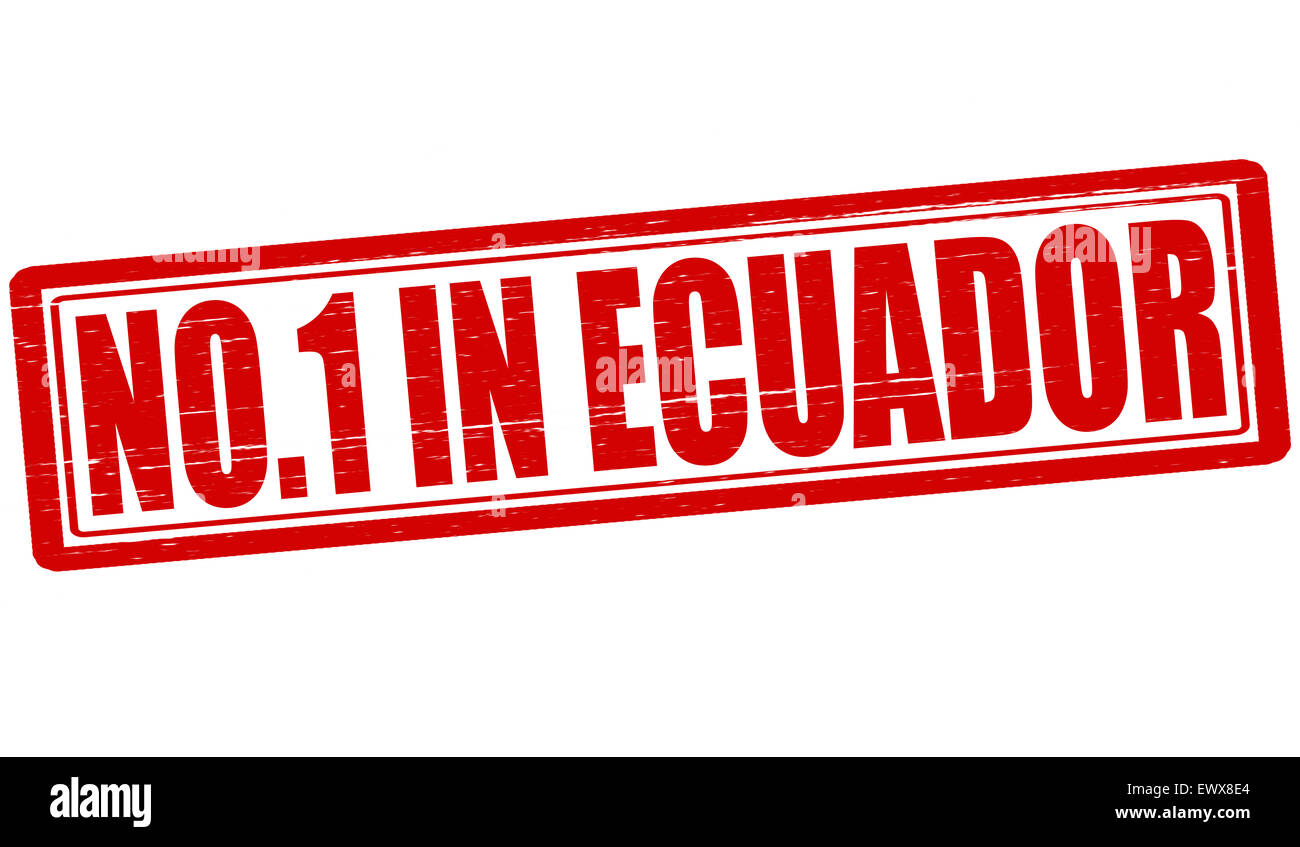 Stempel mit Text niemand in Ecuador Abbildung Stockfoto