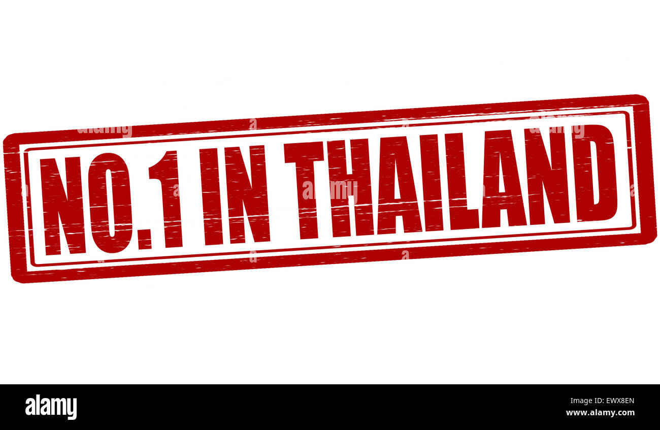 Stempel mit Text niemand in Thailand Abbildung Stockfoto