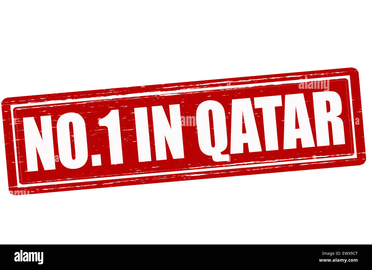 Stempel mit Text niemand in Katar Abbildung Stockfoto