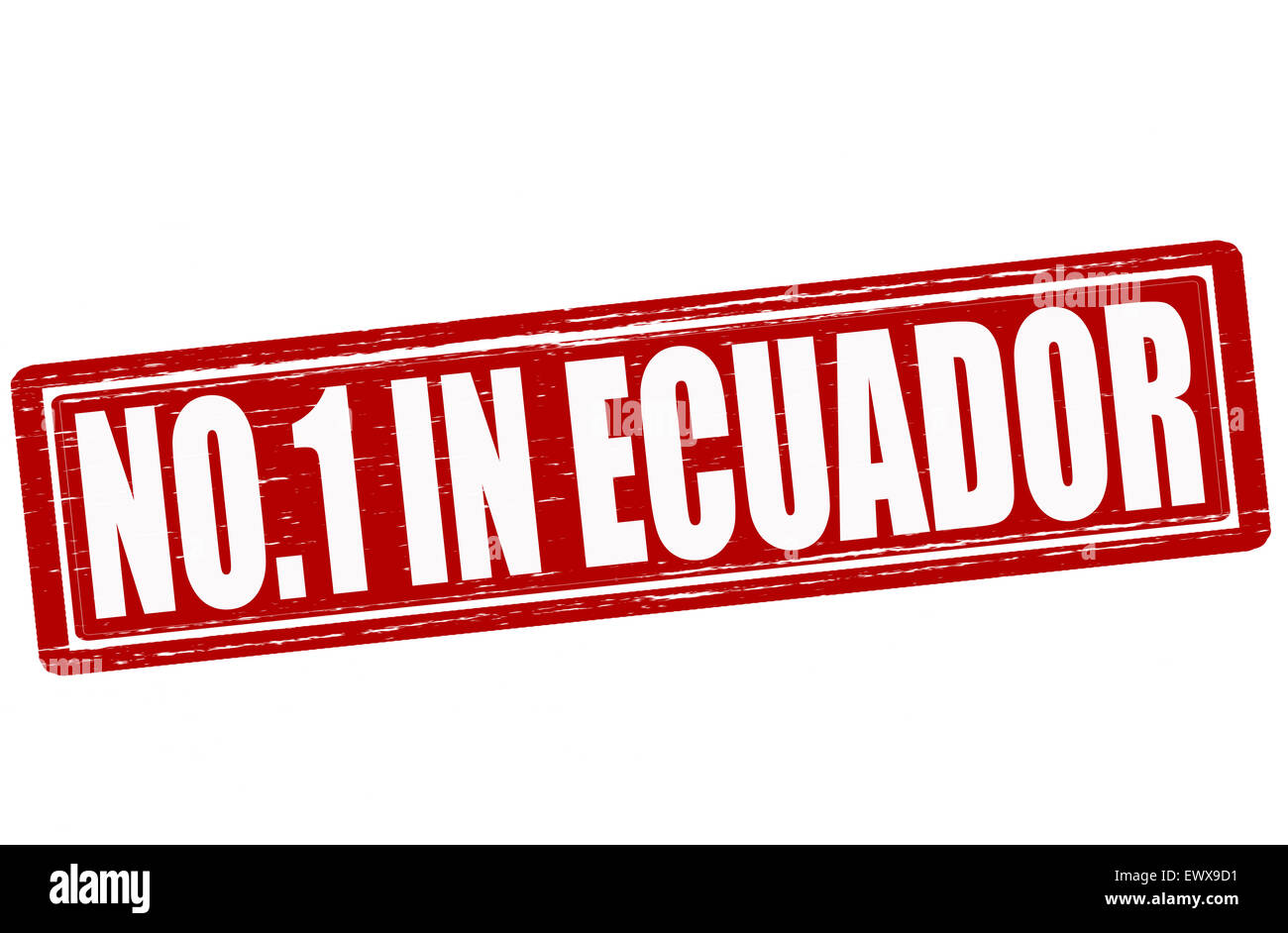 Stempel mit Text niemand in Ecuador Abbildung Stockfoto